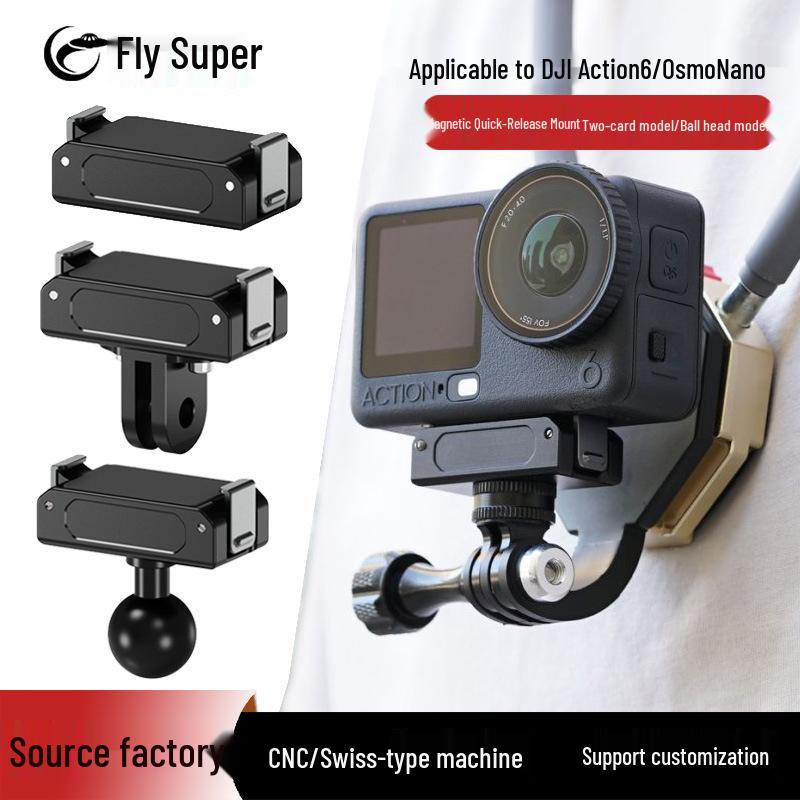 Base Magnetica Doppia a Rilascio Rapido con Rotazione Ammortizzata DJI Osmo Nano/Action 6