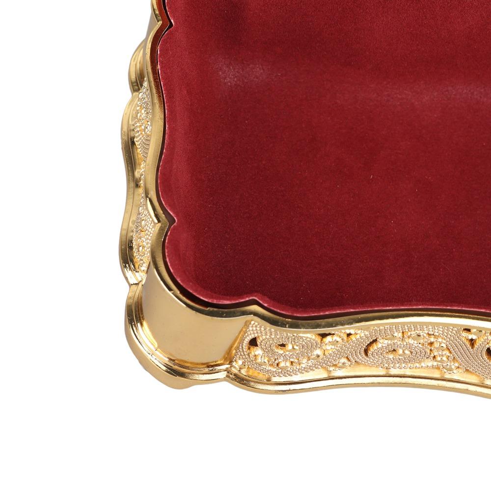 Alloy Small Treasure Chest Gold Ring Box Holder Decorative Boxes Keepsake Box  For Ring