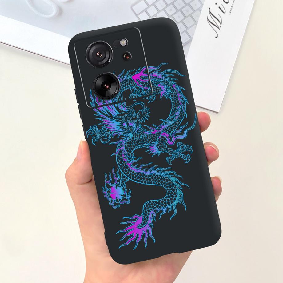 For Xiaomi Redmi 13C Case Xiaomi Mi 13T Pro Back Cover Soft Matte Liquid Silicone Flower Cartoon Printing Capa For Mi13T Pro Bag