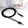 3.5mm Female to 3.5mm Dual Male Audio Extension Cable Headphone Splitter Mic Earphone Adapter