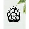 Black Metal Bear and Paw Wall Art, Home Decor, Living Room Gift