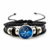 Stunning Zodiac Time Gem Leather Bracelet Handmade Multi-layer Beaded Accessory