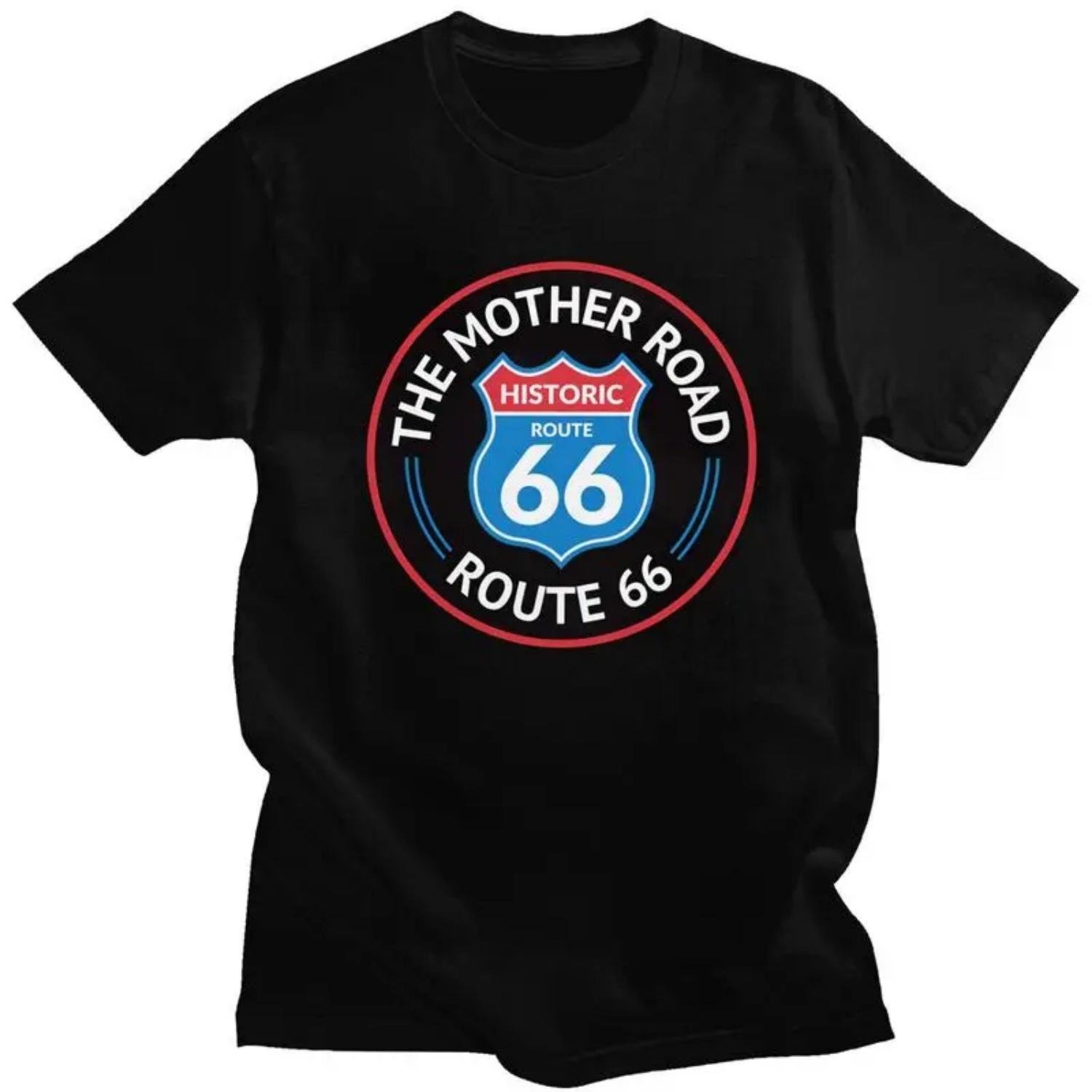 

Custom Mens The Mother Road Toute 66 T Shirt Short Sleeves Cotton Tshirt T-shirt Casual Tee Loose Fit Clothing S чёрный