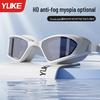 Yuke HD Wasserdichte Anti-Beschlag Korrektions-Schwimmbrillen & Badekappen Set für Erwachsene Männer & Frauen.