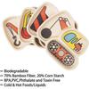 Kid Plate Set Bamboo Toddler Plates Dinnerware Dinner Dish Set Baby Feeding Spill Proof Divided Plate-baby Spoon And Fork 3-piece Set