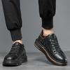 Pantofi Casual din Piele cu Model Crocodil pentru Bărbați 3/ 6/ 8 CM Adidași cu Înălțime Mărită Încălțăminte Skate pentru Bărbați Alb Negru