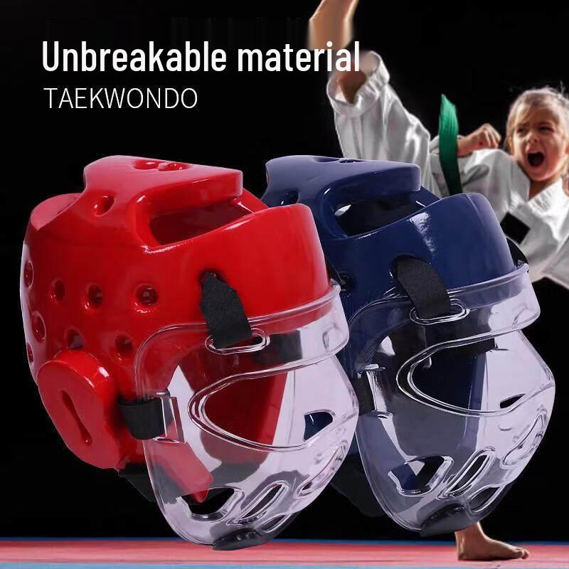 Taekwondo Protective Helmet with Transparent Face Mask