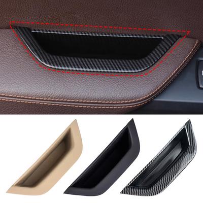 Maniglia per portiera conducente sinistra/destra, pannello bracciolo, coperchio portaoggetti in fibra di carbonio per BMW X3 X4 F25 F26 2011-2016
