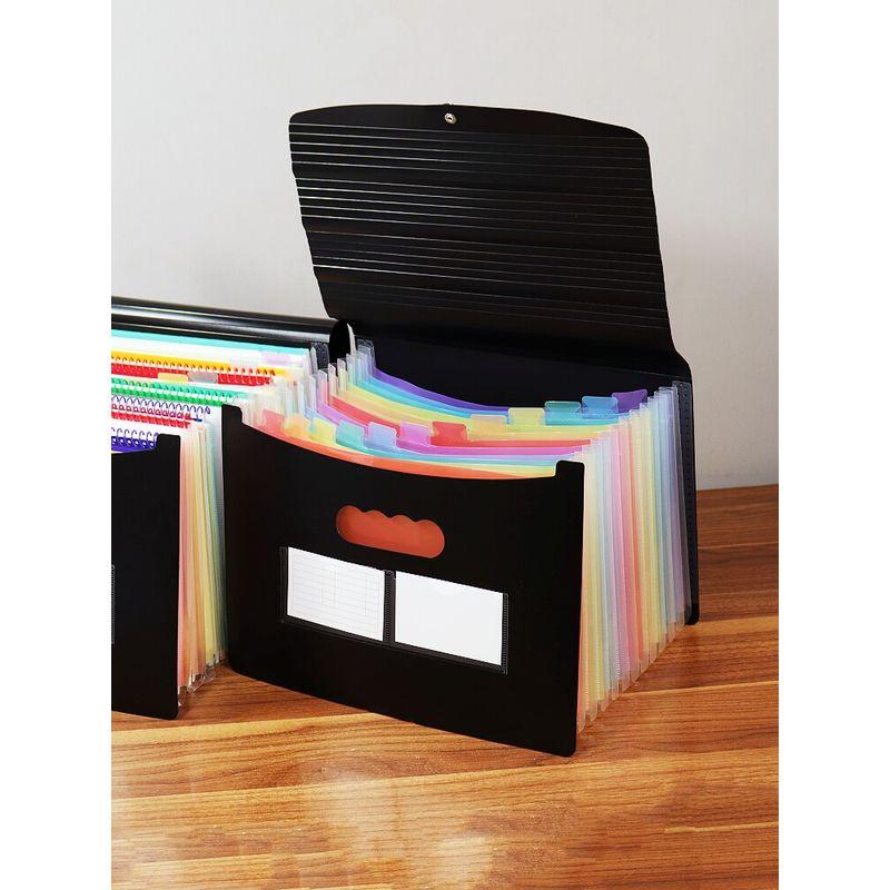 A4 Folder Large Capacity Desktop Storage File Handbag Multi-Layer Classification Materials Expanding File Multi-Functional Office Supplies