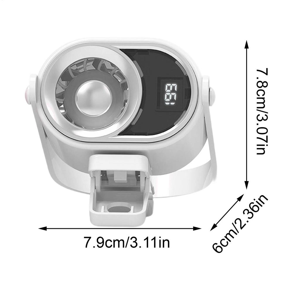 Clip On Fan 4 Speeds Silent Portable Air Cooler Small Clip Fan With Light And Lanyard For Home Bedroom Stroller Cart Camping