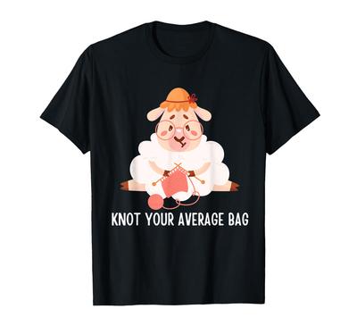 Knot Your Average Bag Funny Women's Yarn Crochet T-Shirt