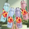 1PC Color Rooster Bird Farm Print 750ml Color Plastic Sports Water Bottle Leakproof Flip Straw Lid Suitable for Sports Office Home Use
