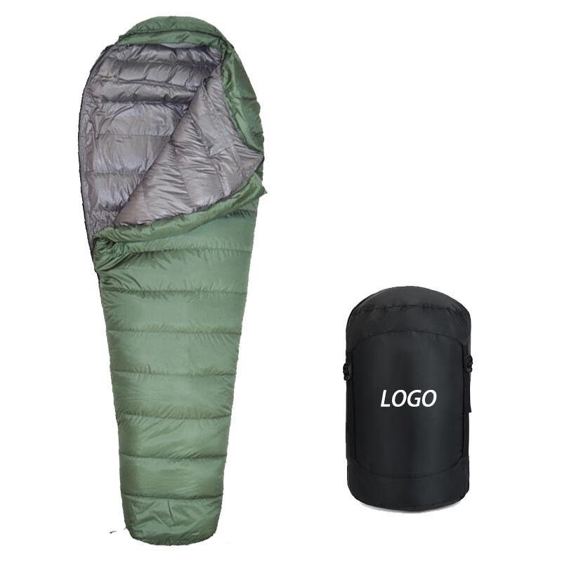 ZISIZ Outdoor Ultralight Duck Down Mummy Sleeping Bag