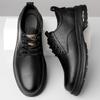 2024 Spring and Autumn New Men's Handmade Online Casual Leather Shoes Men's Retro Tooling Big Head Wear-resistant Lace-up Leather Shoes Men