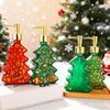Christmas Tree Shape Soap Dispenser Reusable Glass Dispenser Bottle  Countertop