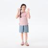 Little Yinman Girls' Pleated Round Neck Short Sleeve T-Shirt
