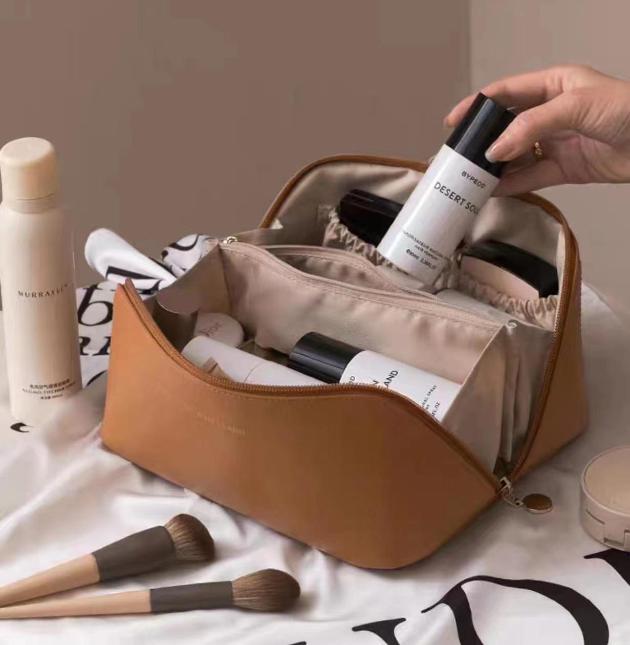 2022 Большая вместительная косметичка из искусственной кожи для женщин