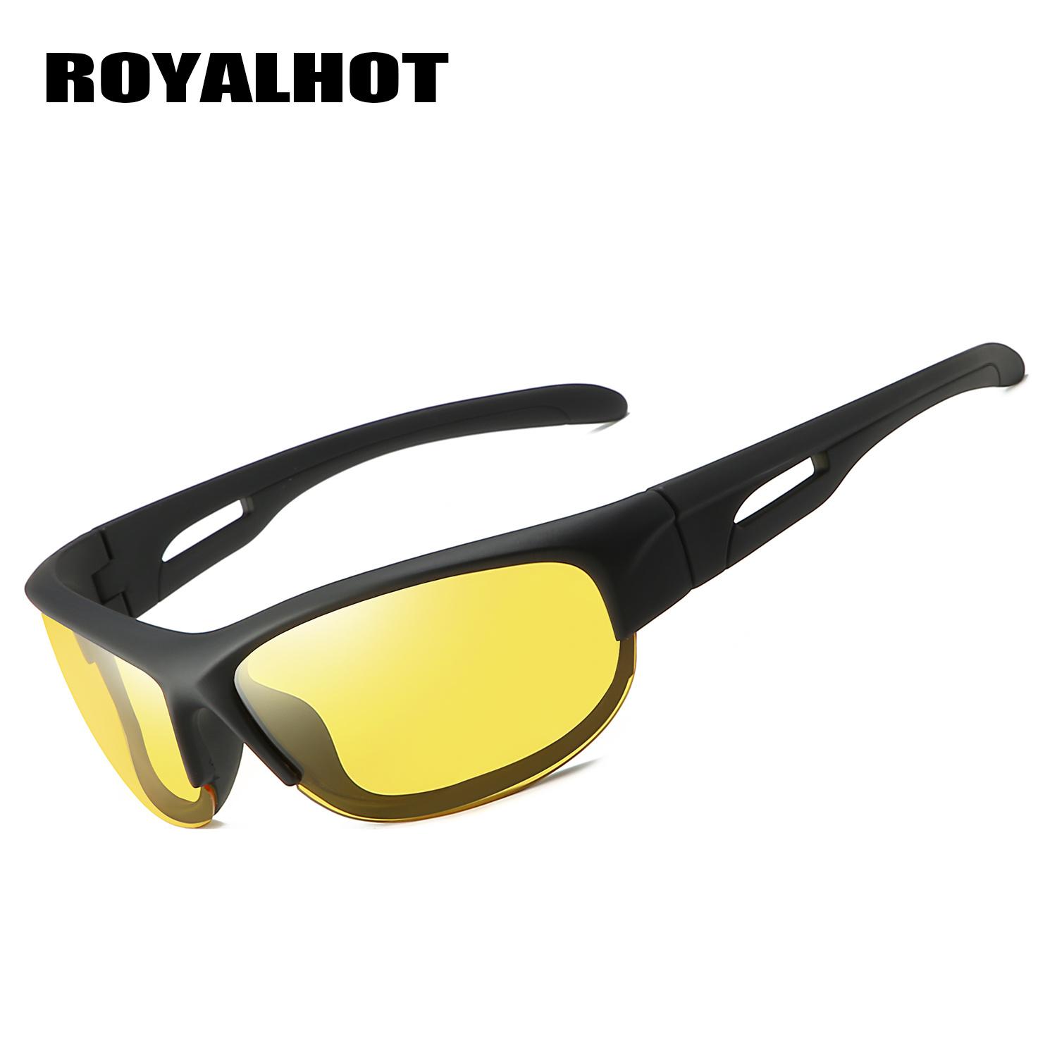 

RoyalHot унисекс поляризационные новые спортивные солнцезащитные очки в овальной оправе винтажные солнцезащитные очки ретро очки оттенки, UV400 жёлтый