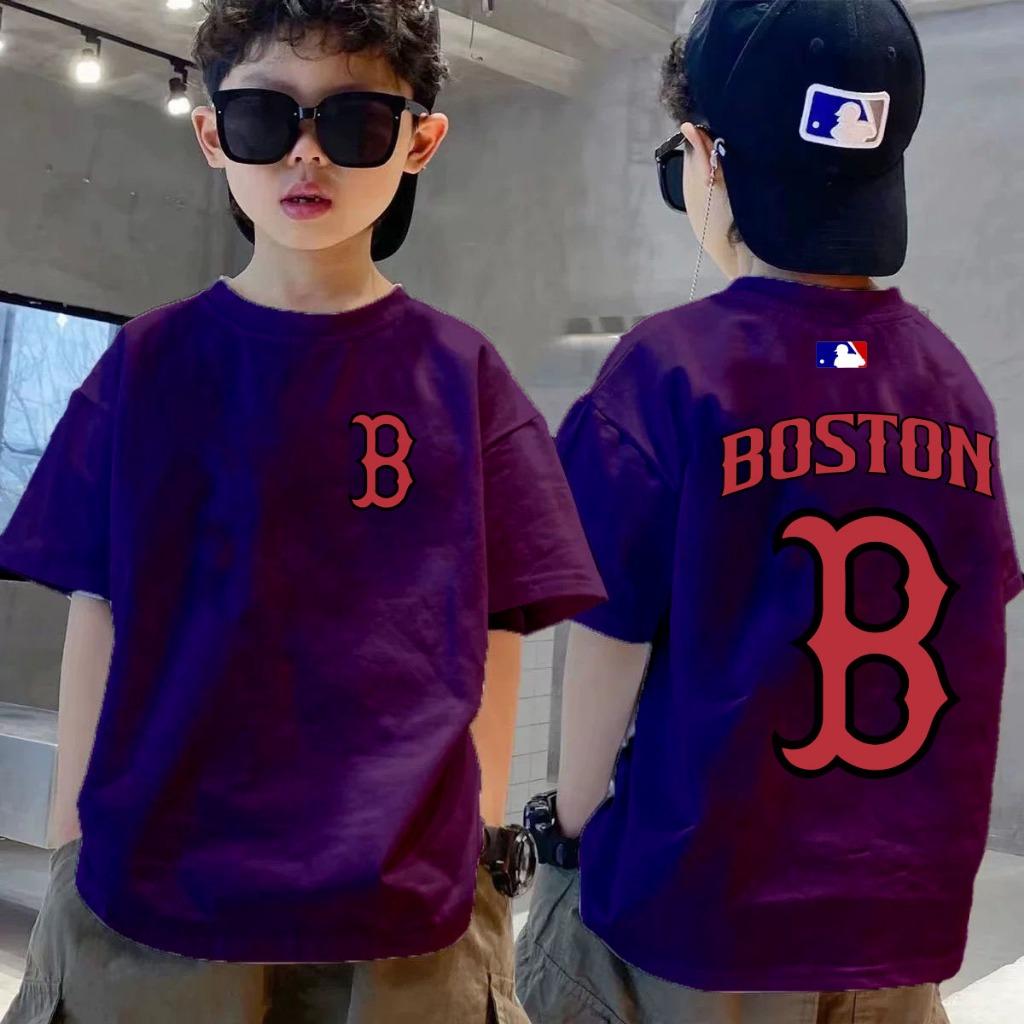 Children's printed letter trendy short sleeved shirt