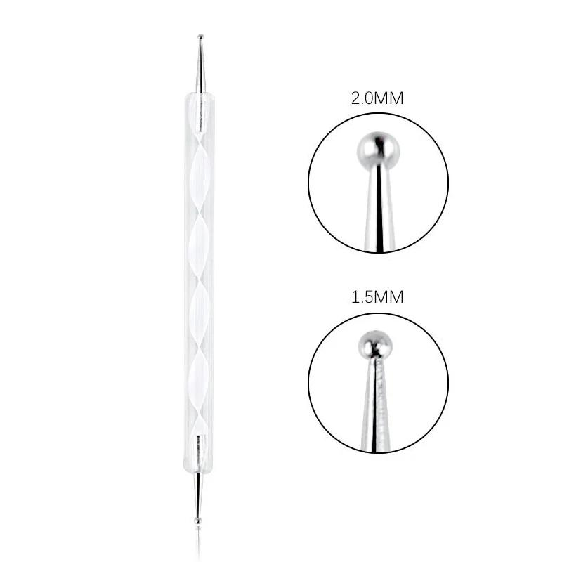 DIY Manicure Tools: Nail Art Dotting Pen, Spiral Rod Hook Pen & Drawing Painting Marbleizing Tool