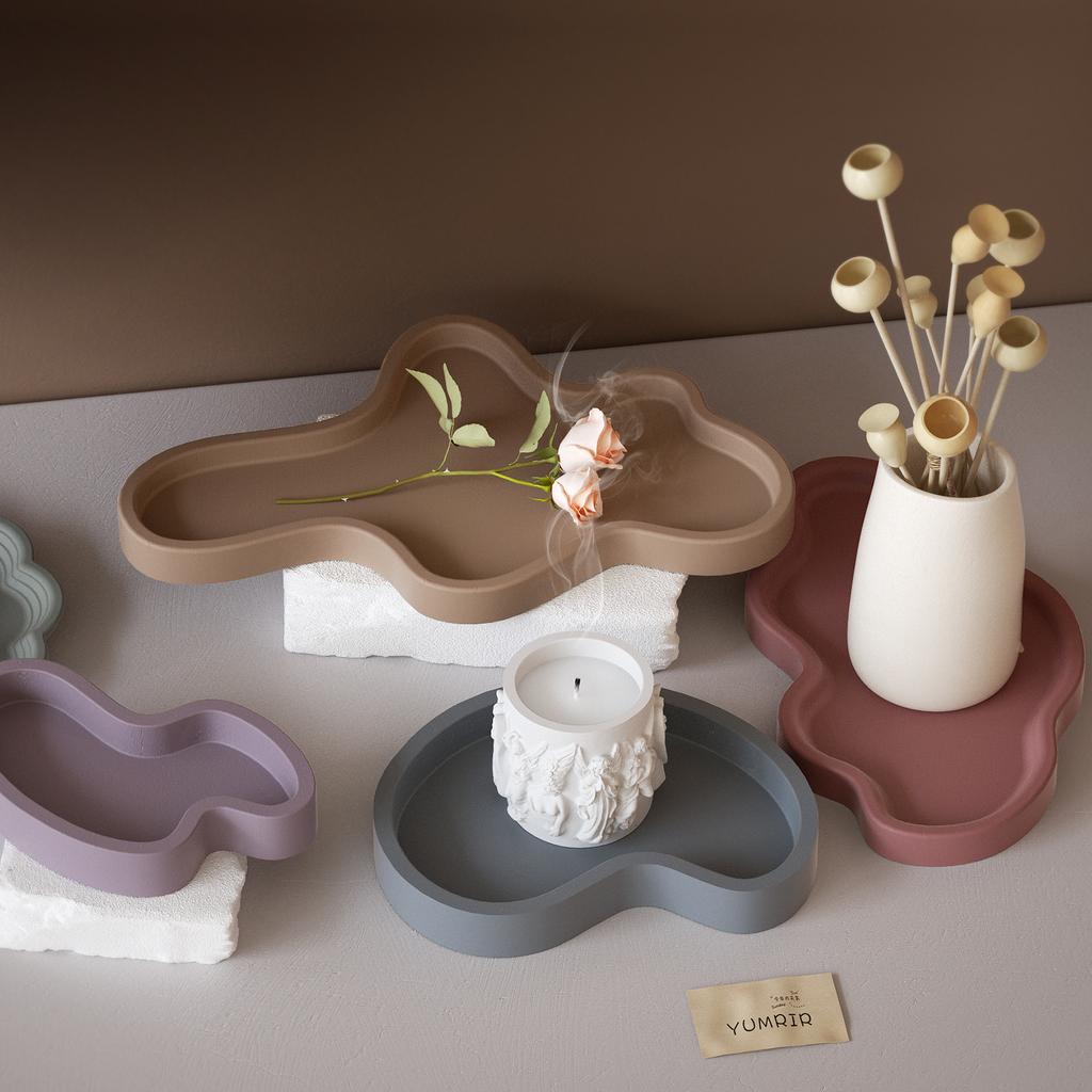 DIY pryskyřičná forma, forma na cement/sádru, nepravidelná, forma na podnos, talíř a misku, šperkovnici, silikonová forma