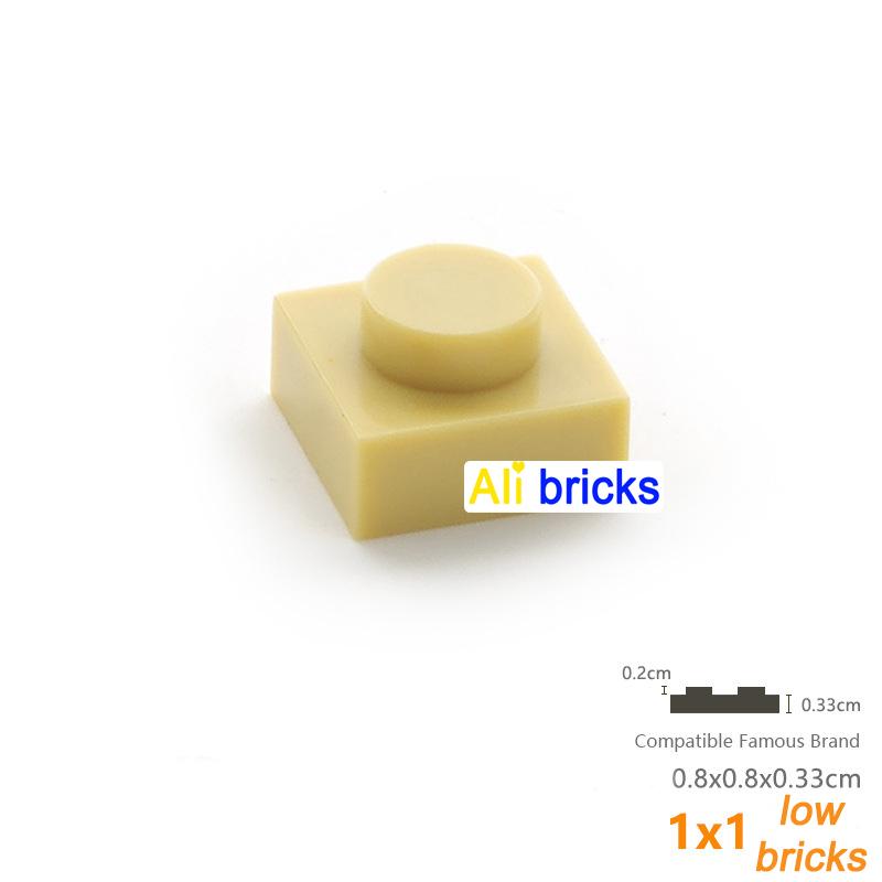 200pcs/lot Bulk Blocks Building Bricks Thin 1x1 Educational Assemblage Construction Toys for Children Size Compatible With 3024