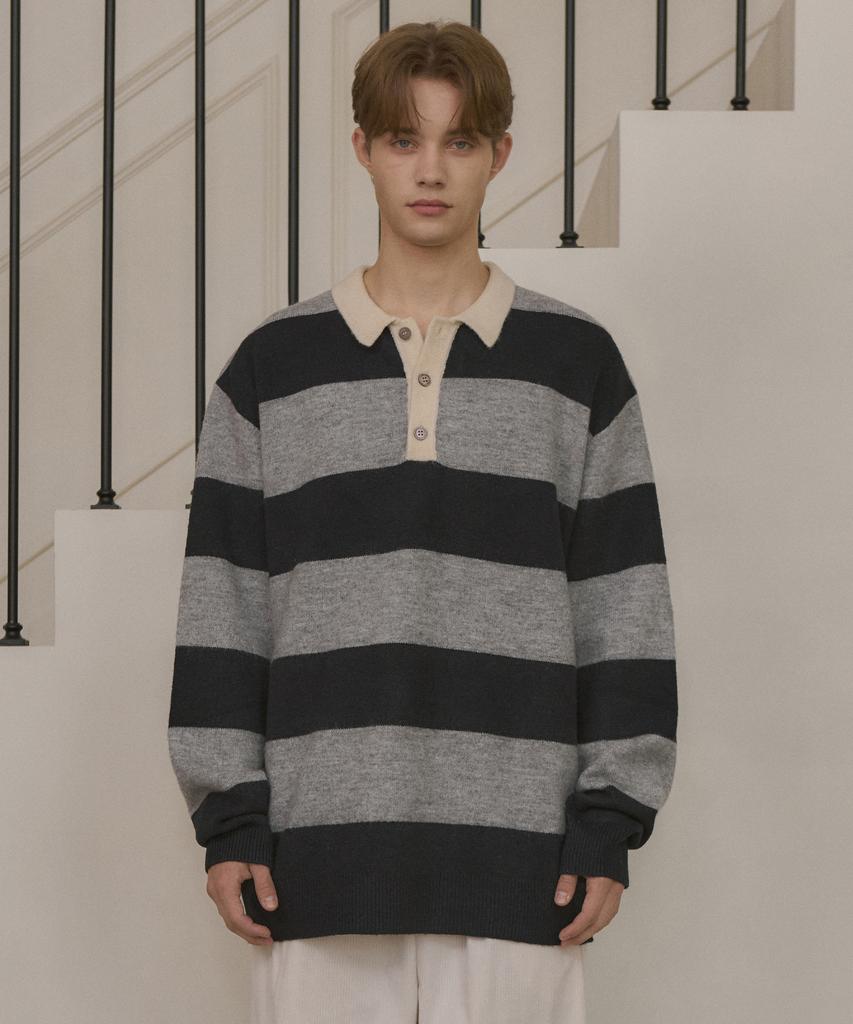 Wednesday Oasis Always Striped Collar Knit (2 Colors)