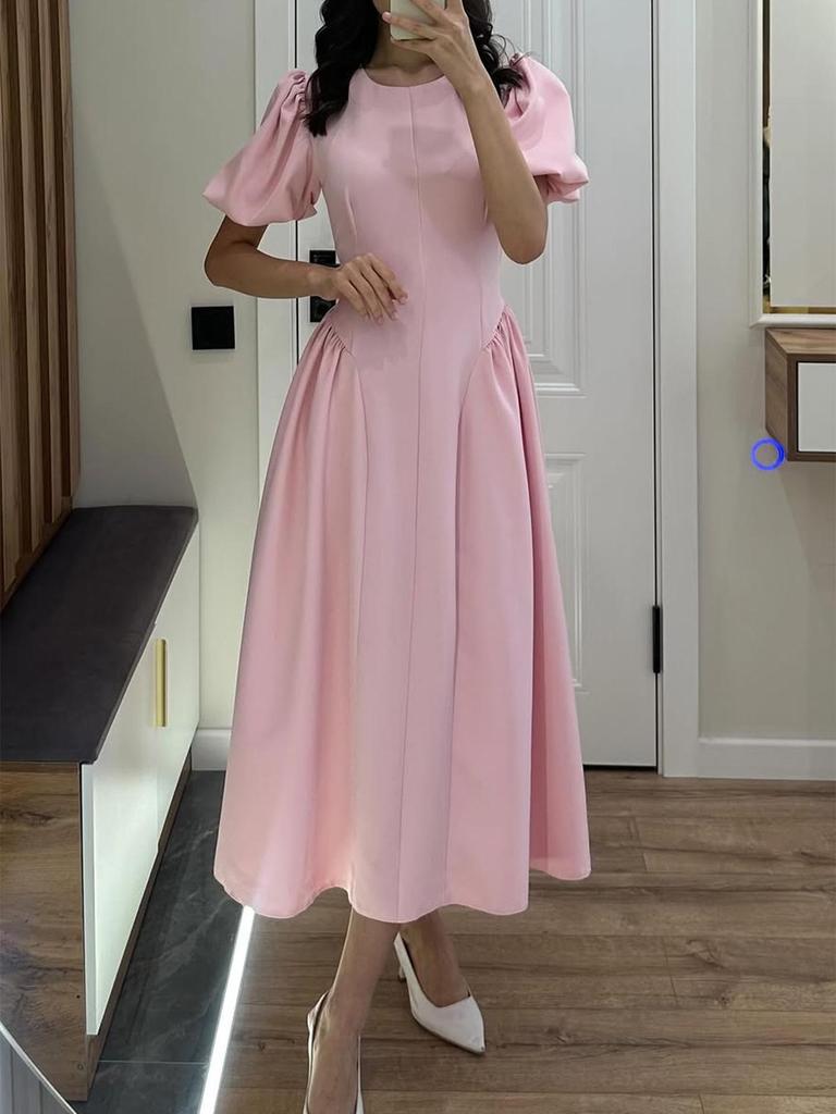 KaiKuo Elegant Puff Sleeve Dress - 2026 Spring Collection