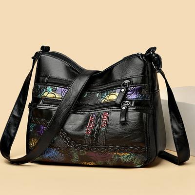 Mother's Bag Elderly Women's Crossbody Bag Large Capacity Shoulder Bag Print Women's Bag