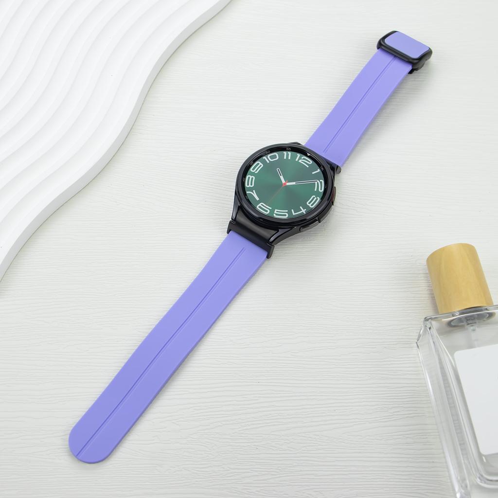 Quick Fit Magnetic Silicone Strap For Samsung Galaxy Watch 6 Classic 47mm 43mm 6/5/4 40mm 44mm 5 Pro 45mm 4 Classic 46mm 42mm