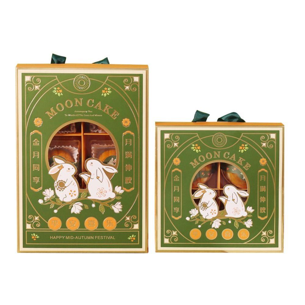 Handmade Dessert Gift Box Bronzing Process Mooncake Packaging Boxes Durable   Guest Party