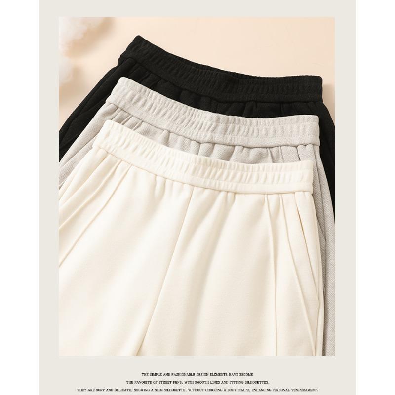 DIMANAF Autumn Winter Plus Size Women Pants Lady Long Pants Loose Casual Oversized Bottoms Thick Knitted