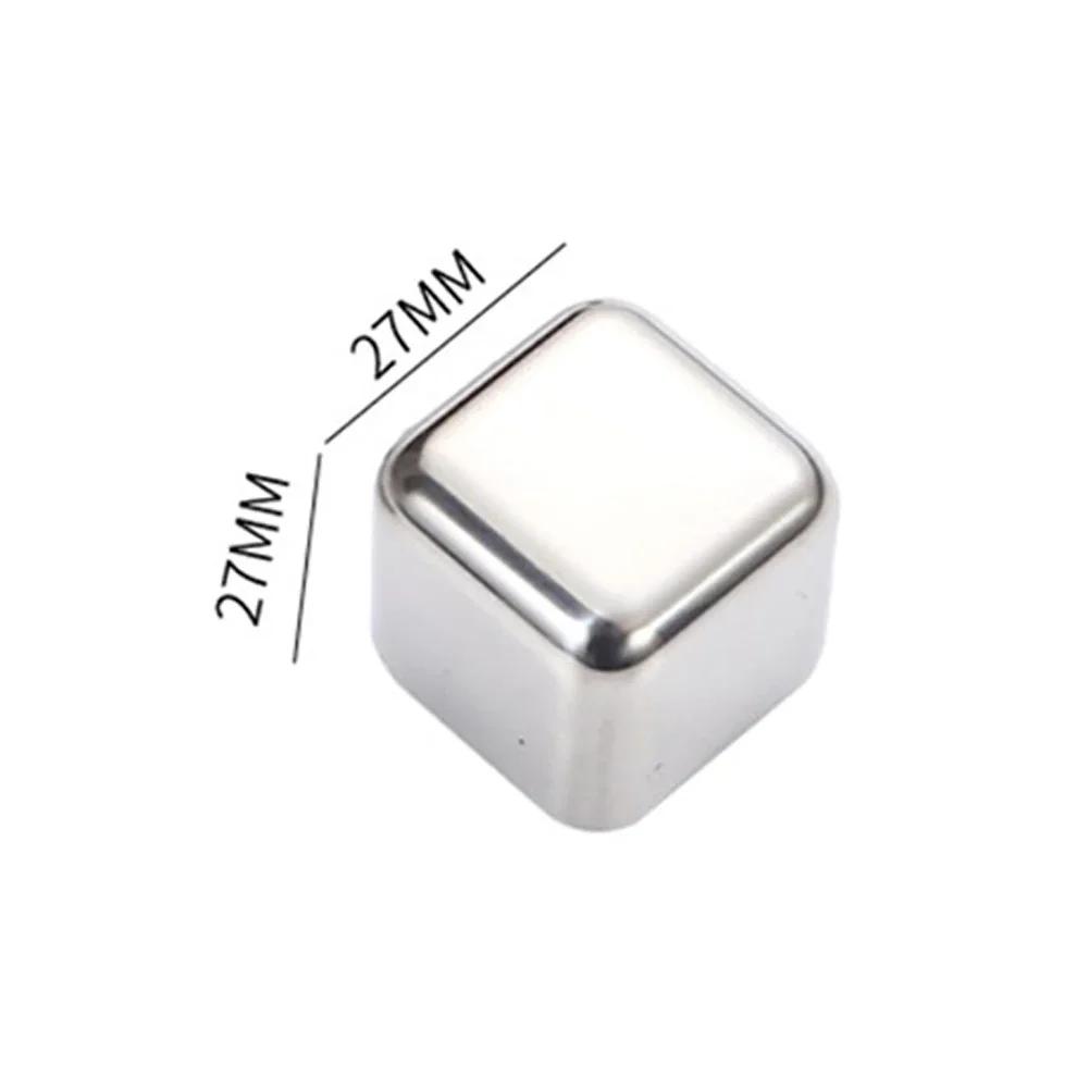 Stainless Steel Ice Block Reusable Chilling Stones For Whiskey Wine Drink Cooling Cube Chilling Rock Party Bar Tool