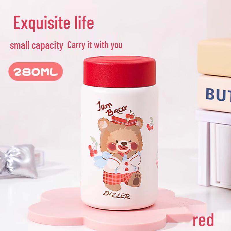 Dilebao 280ML Cherry Bear Mini Insulated Cup