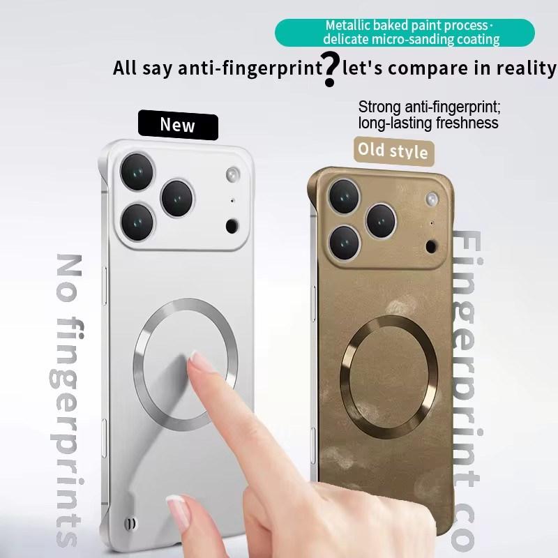 UltraThin Metallic Paint For Magsafe Magnetic Case For iPhone 17 Air 16 15 14 13 12 11 Pro Max Plus 7/8 X XR Frameless Cooling PC Hard Cover