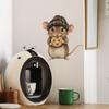 Cartoon Mouse Eating Cookie Wall Sticker for Bedroom Living Room Home Background Decor Self-Adhesive Removable Decal