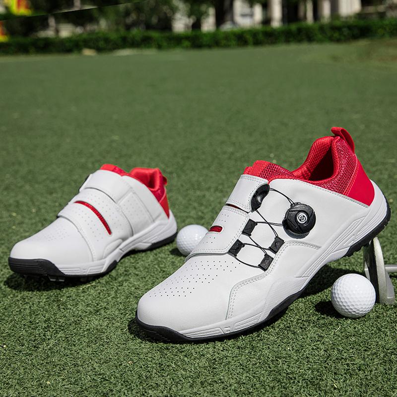 Professional Anti-Skid Waterproof Golf Shoes With Knobs Buckle Unisex Footwear Lightweight Golfing Sneakers