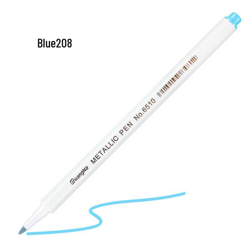 Guangna 6510 Metallic Signature Pen - Hard Tip Watercolor & Outline Pen for Drawing & Design