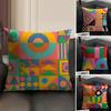 Geometric Patterns Luxury Cushion Cover Natural Linen Organic Fabric DoubleSided Printing Sofa Home Decor Gift Pillow Case