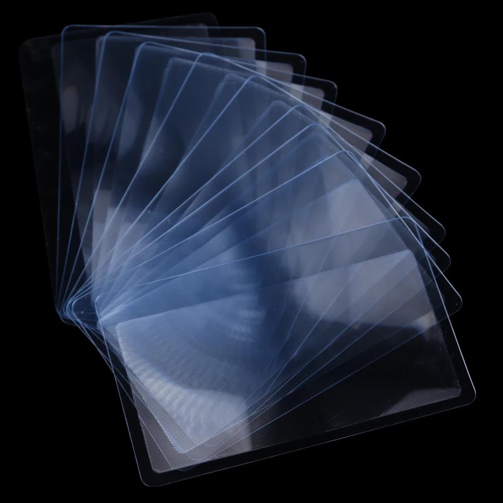 10/20PCS 3X Magnifier Magnifying LENS Fresnel Read Credit Card Loupe magnifier Wallet Pocket Plastic Magnifyin 8.*5.5*0.04cm