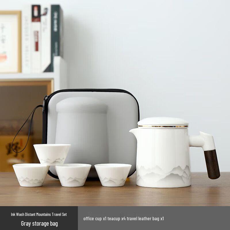 Nordic Portable Ceramic Travel Tea Set