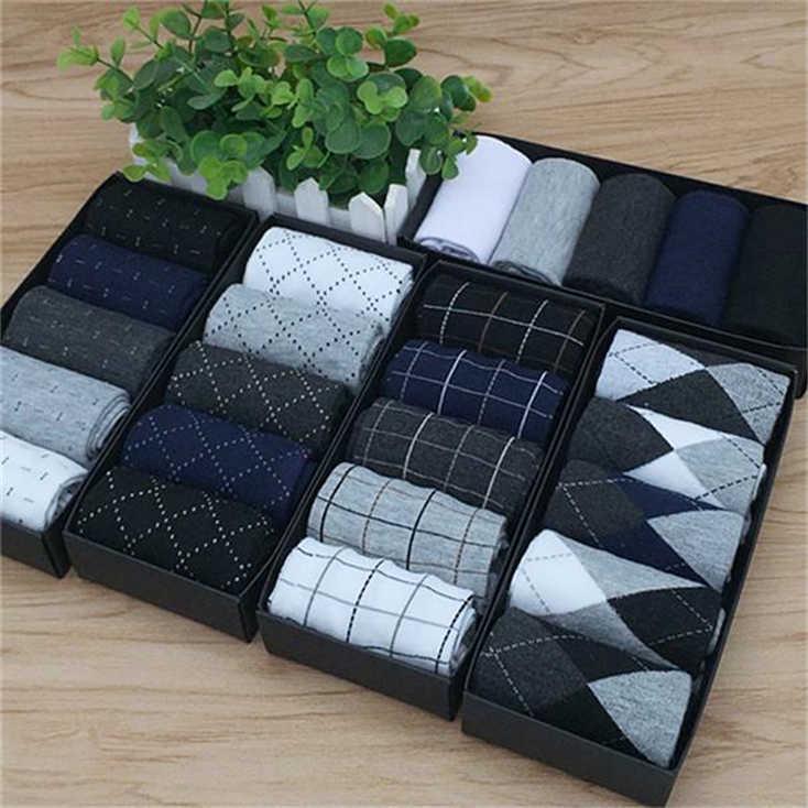 Buy VP Men Autumn Winter Thick Cotton Socks Gift Box Business 5 Pairs