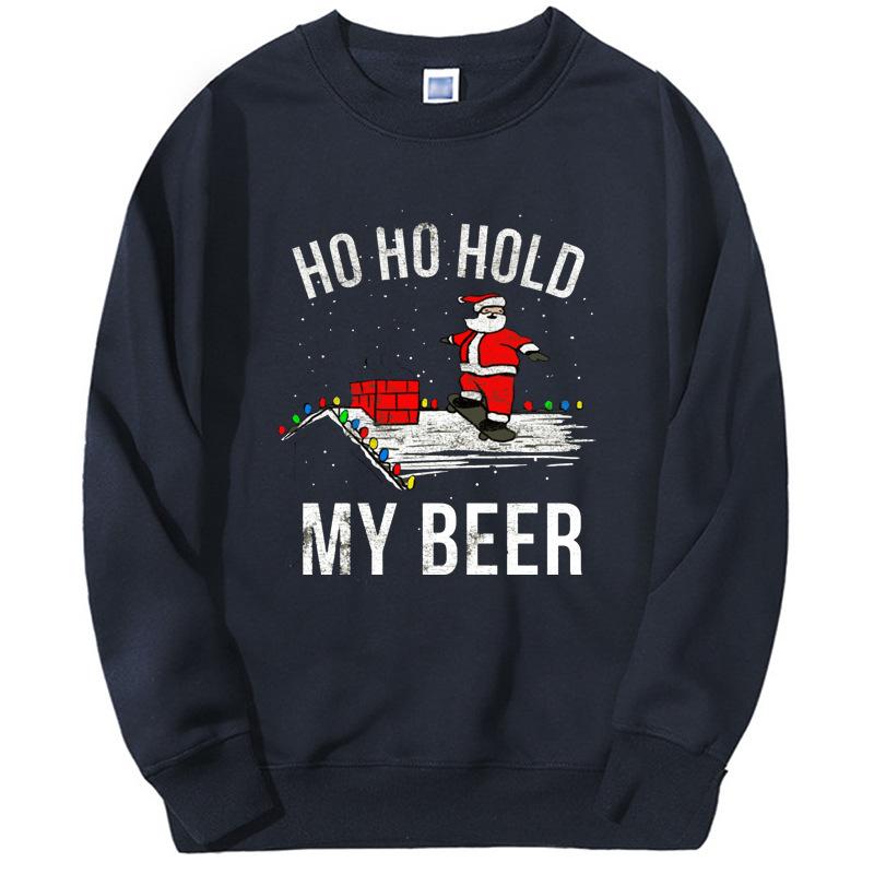 Christmas Hoodies Hold My Beer Fashion Crewneck