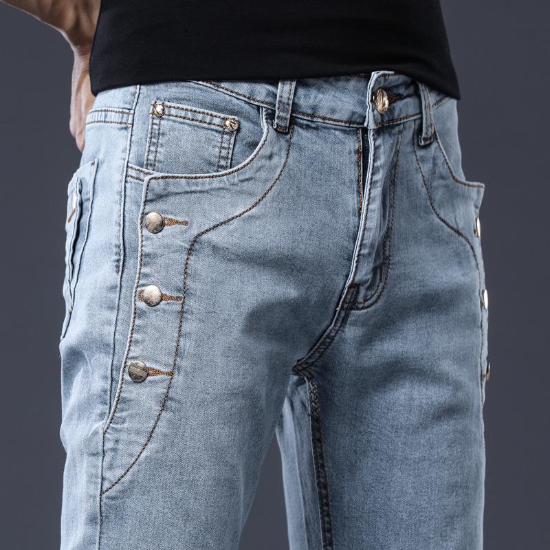 Jeans elásticos ajustados para hombre: Diseño Versátil de Alta Conversión para Adolescentes y Adultos