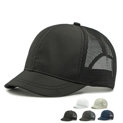 Men's Summer Mesh Breathable Cap Short-Brimmed Hat Sunscreen Shade Quick-Drying Baseball Cap Sun Cap