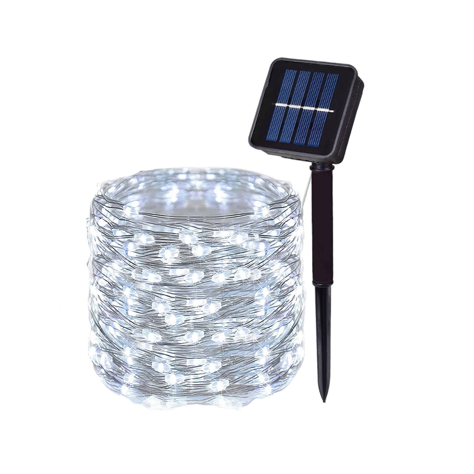 

Уличная солнечная гирлянда LED, сказочная гирлянда, медная проволока, свет, сад, двор, вечеринка, рождественская декоративная лампа, 8 режимов 7M 50led