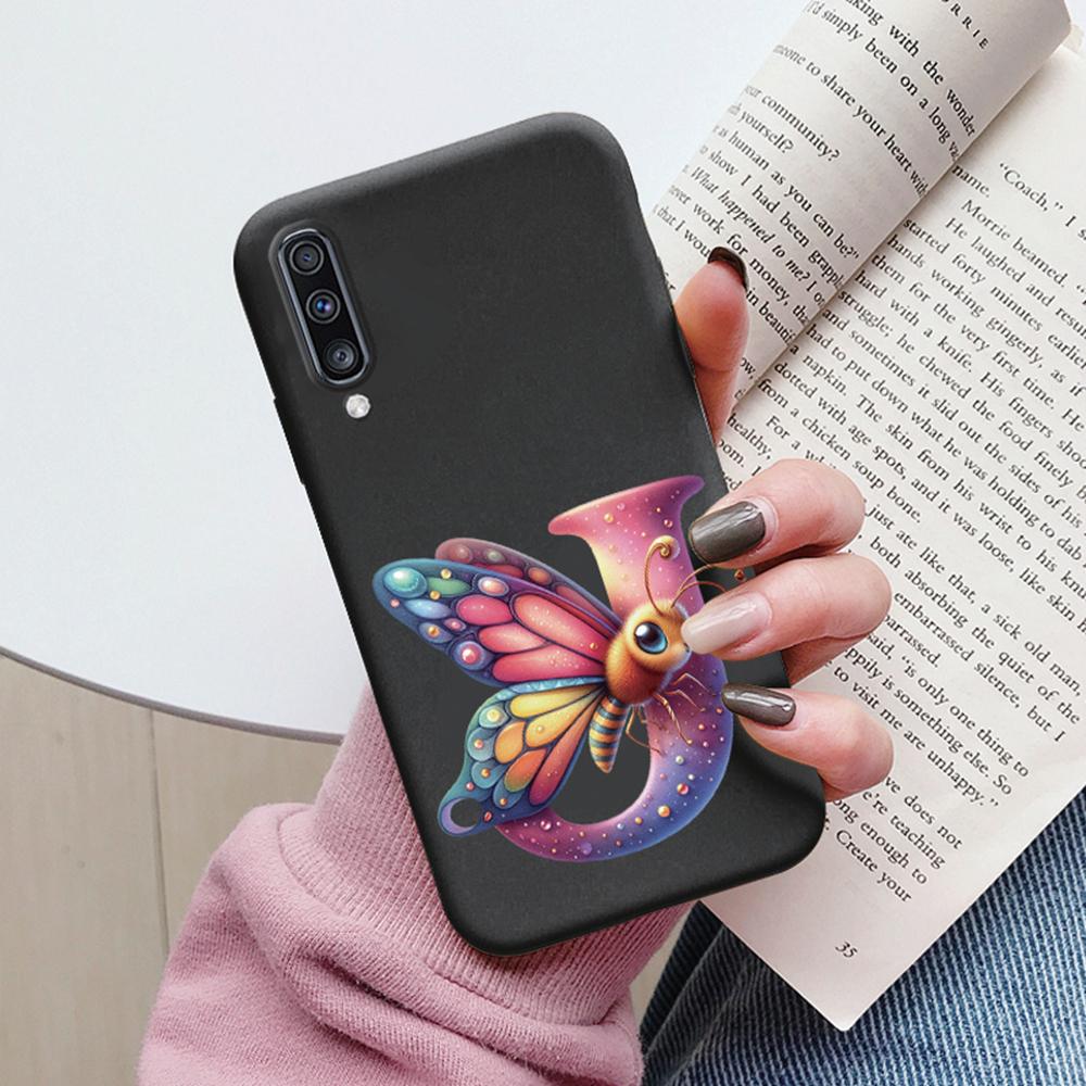 Colorful Letter Love Flower Butterfly Phone Case For Samsung Galaxy A50 A50S A06 A10 A11 A07 Girls Shell Shockproof Bumper Cover