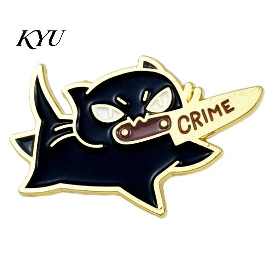 Cat Lover Brooch Cartoon Black Pin, Enamel Animal Lapel Pin for Collars Decorative Pins Men Women, Badge Clothing Bags Scarves Sweaters Canvas