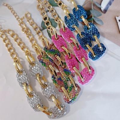 Vintage Premium Exaggerated Diamond-Set Splicing Pig Nose Necklace Gorgeous Party Gift