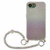 For iPhone 16e Case Gradient Glitter TPU Protective Phone Cover with Wrist Strap